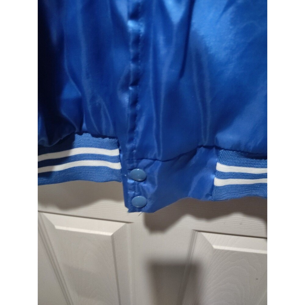 Vintage 80s Auburn Sportswear Varsity Bomber Nylon Satin Jacket Mens 3XL Blue - Picture 6 of 14